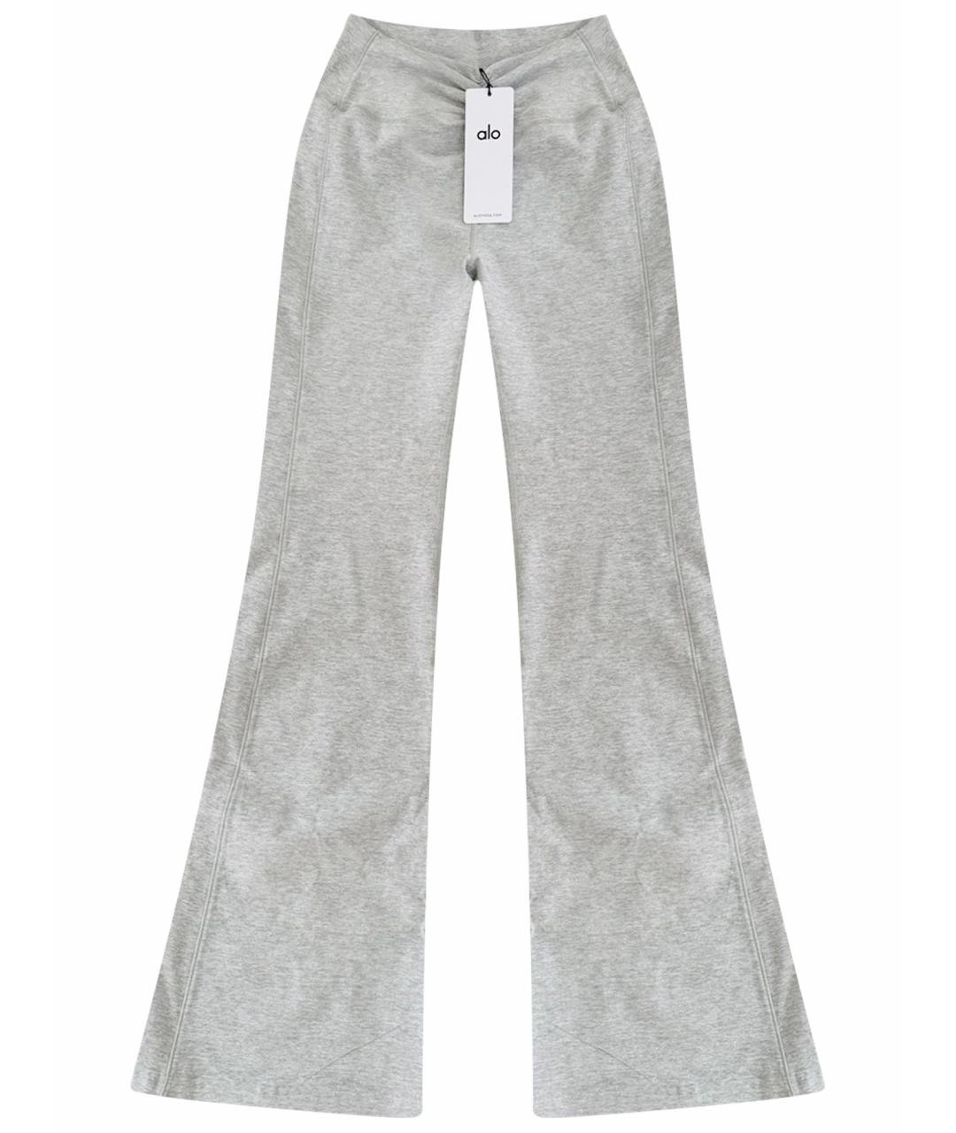 ALO YOGA Серые полиэстеровые спортивные брюки и шорты, фото 1