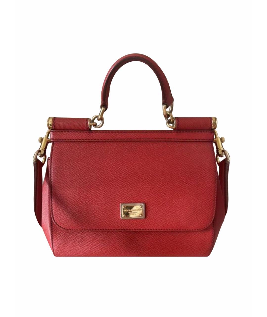 DOLCE&GABBANA Красная кожаная сумка через плечо, фото 1