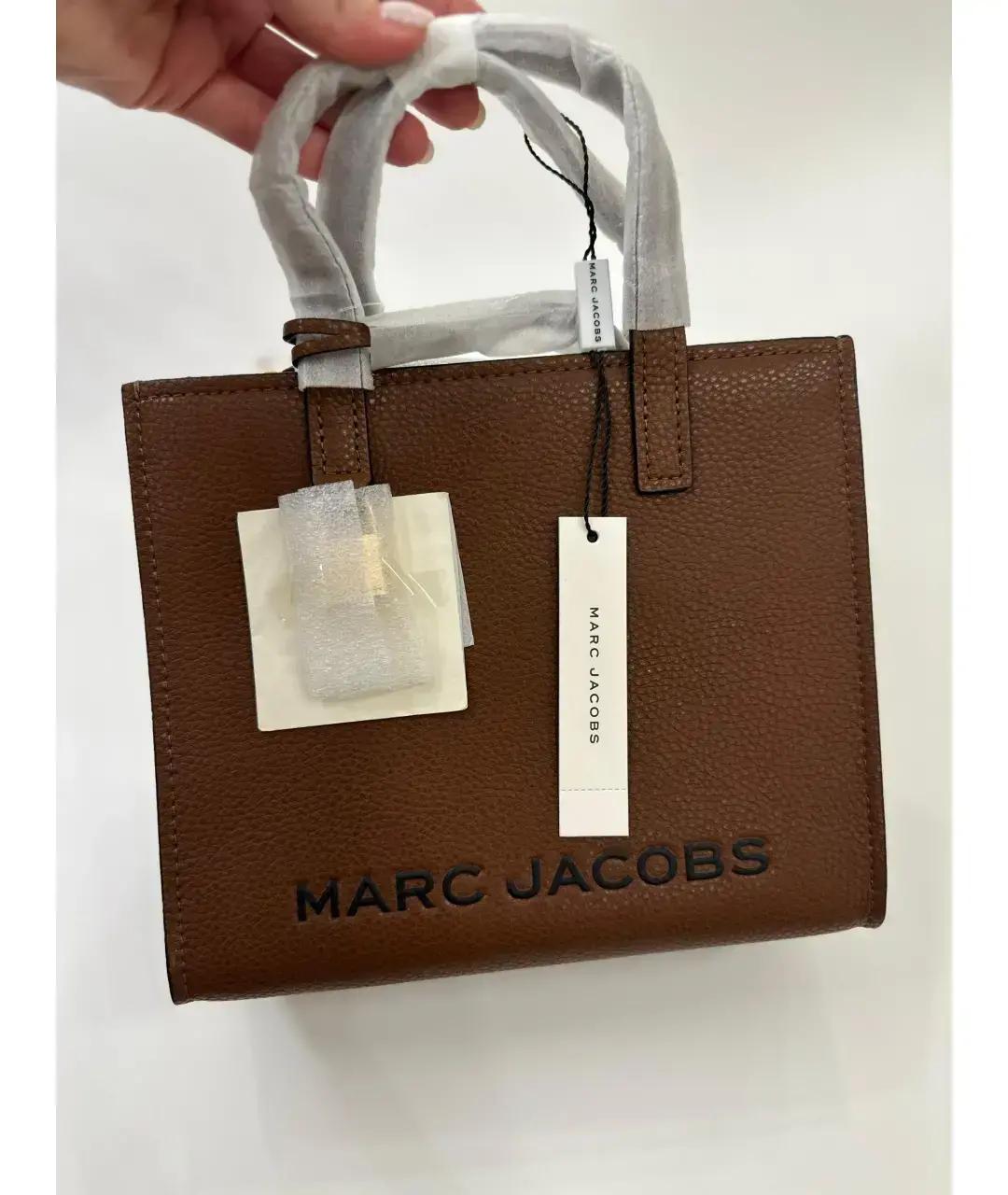 MARC JACOBS Коричневая кожаная сумка с короткими ручками, фото 5