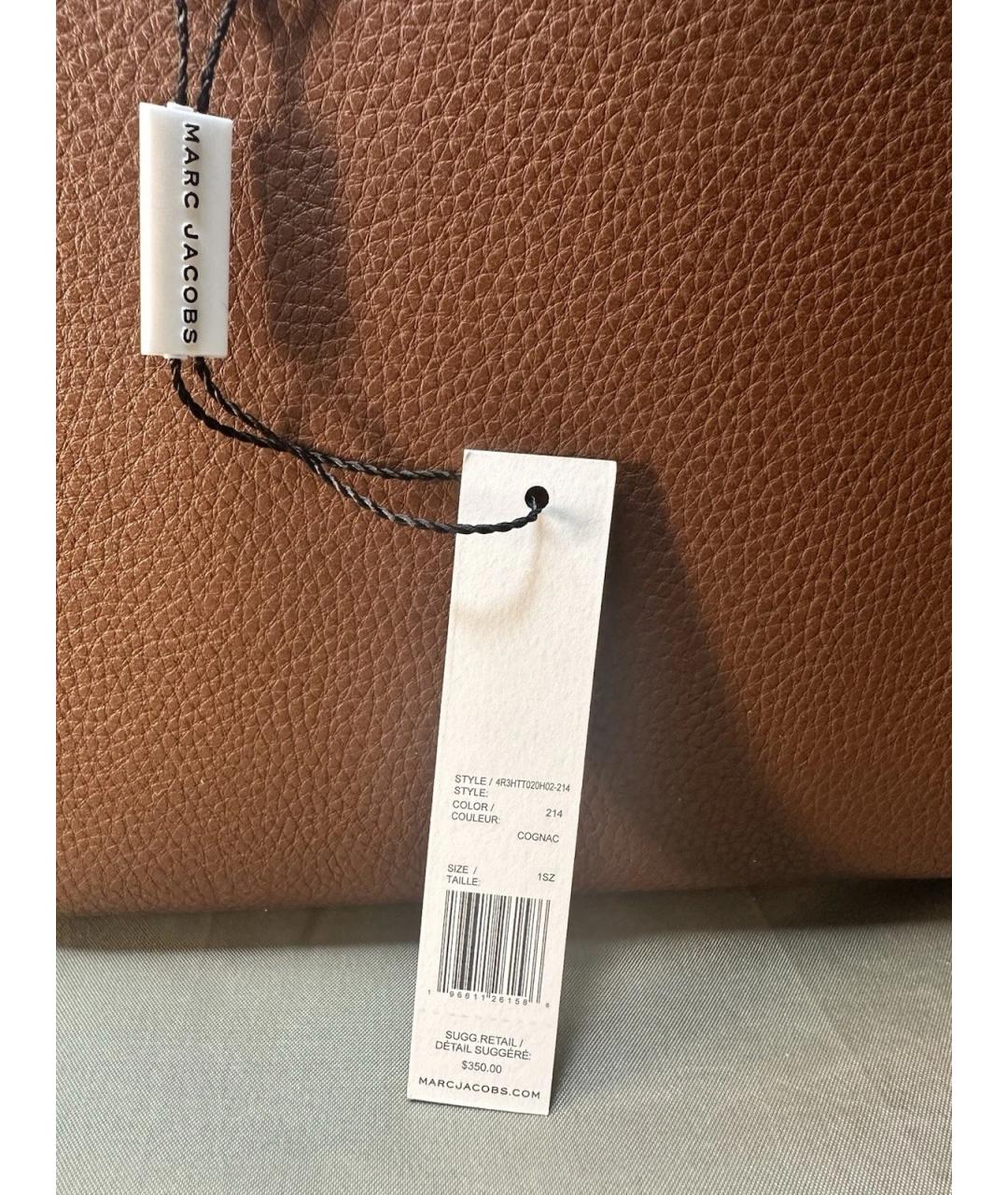 MARC JACOBS Коричневая кожаная сумка с короткими ручками, фото 6