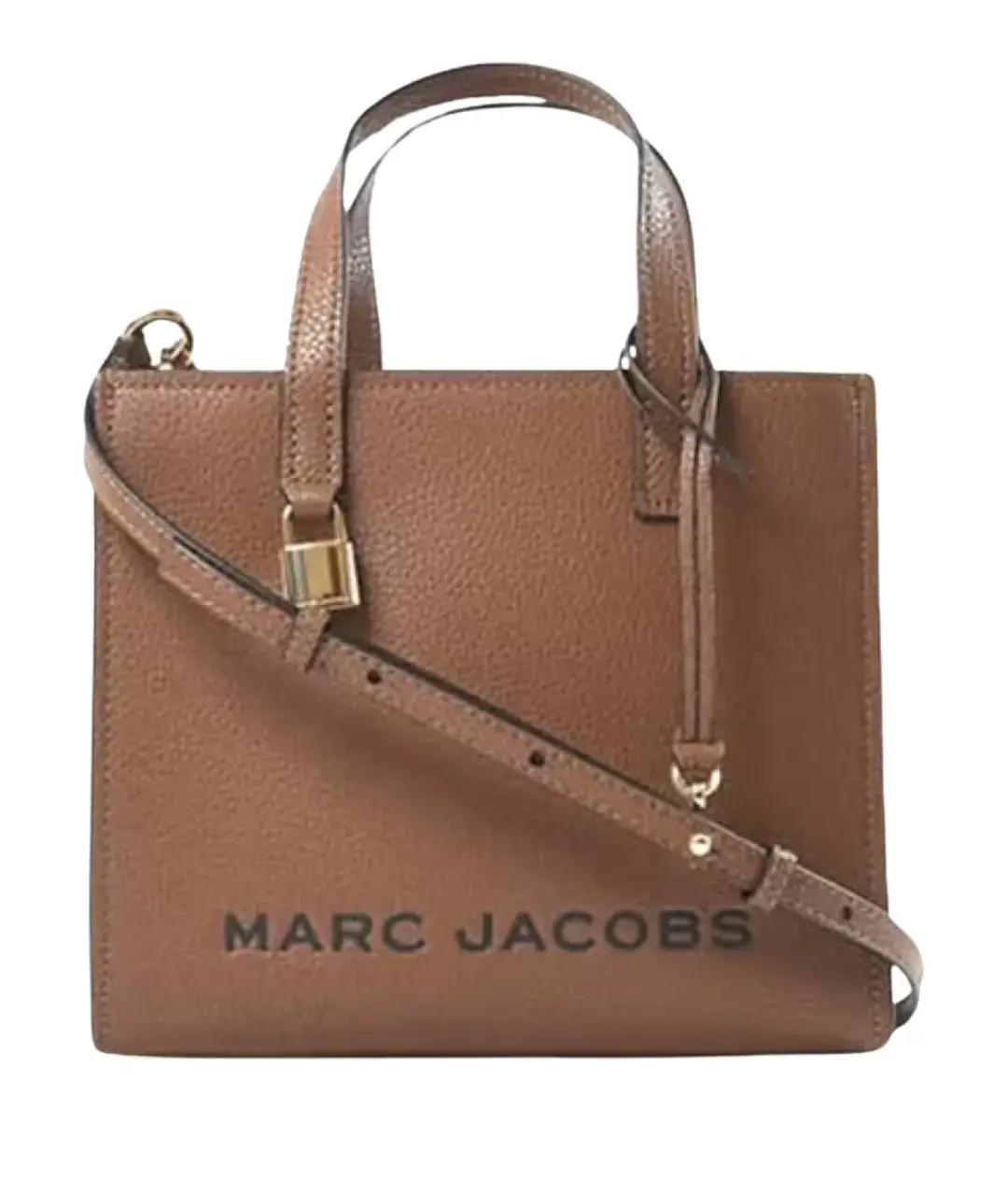 MARC JACOBS Коричневая кожаная сумка с короткими ручками, фото 1