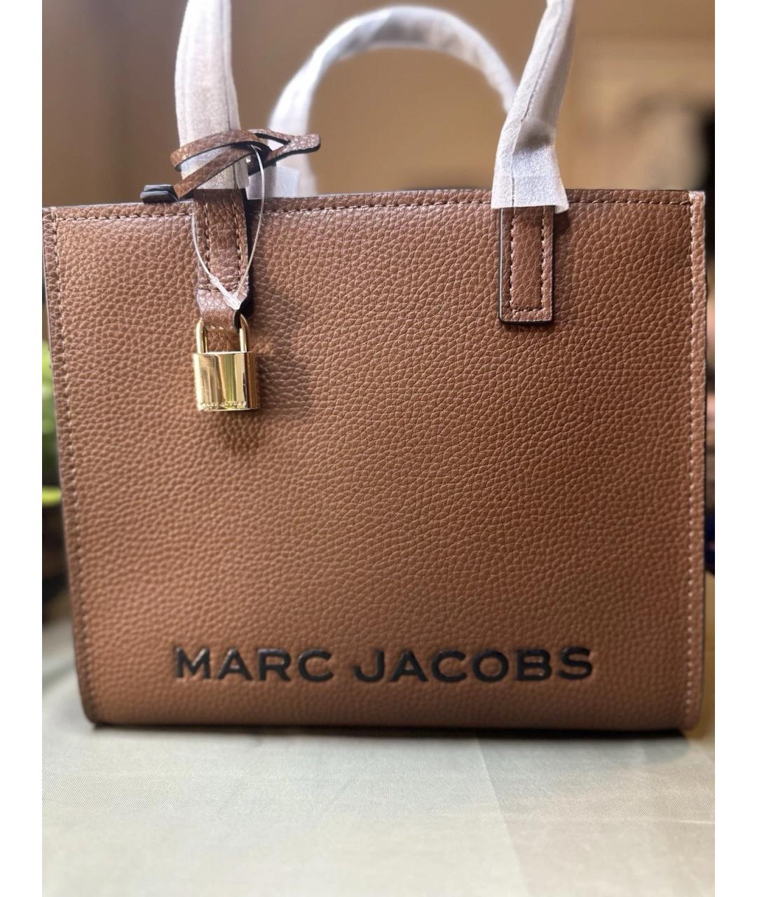 MARC JACOBS Коричневая кожаная сумка с короткими ручками, фото 2