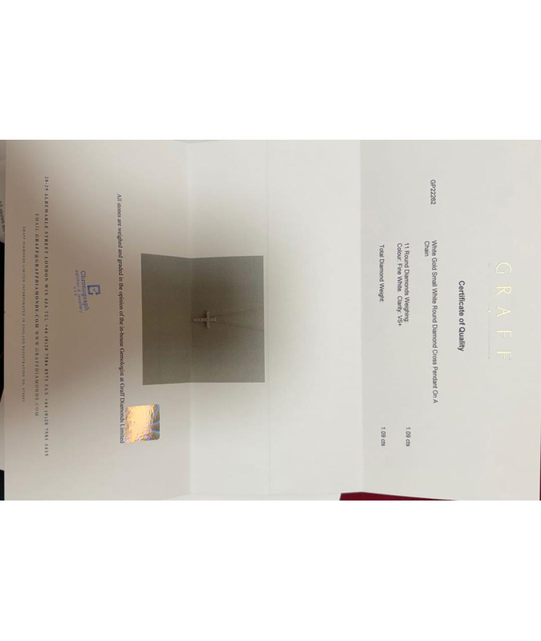 GRAFF Серебряная подвеска из белого золота, фото 5