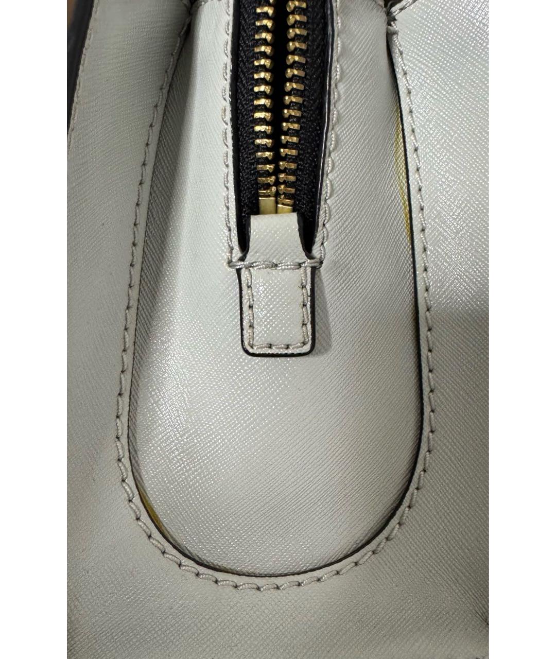 MARC JACOBS Серая кожаная сумка с короткими ручками, фото 6