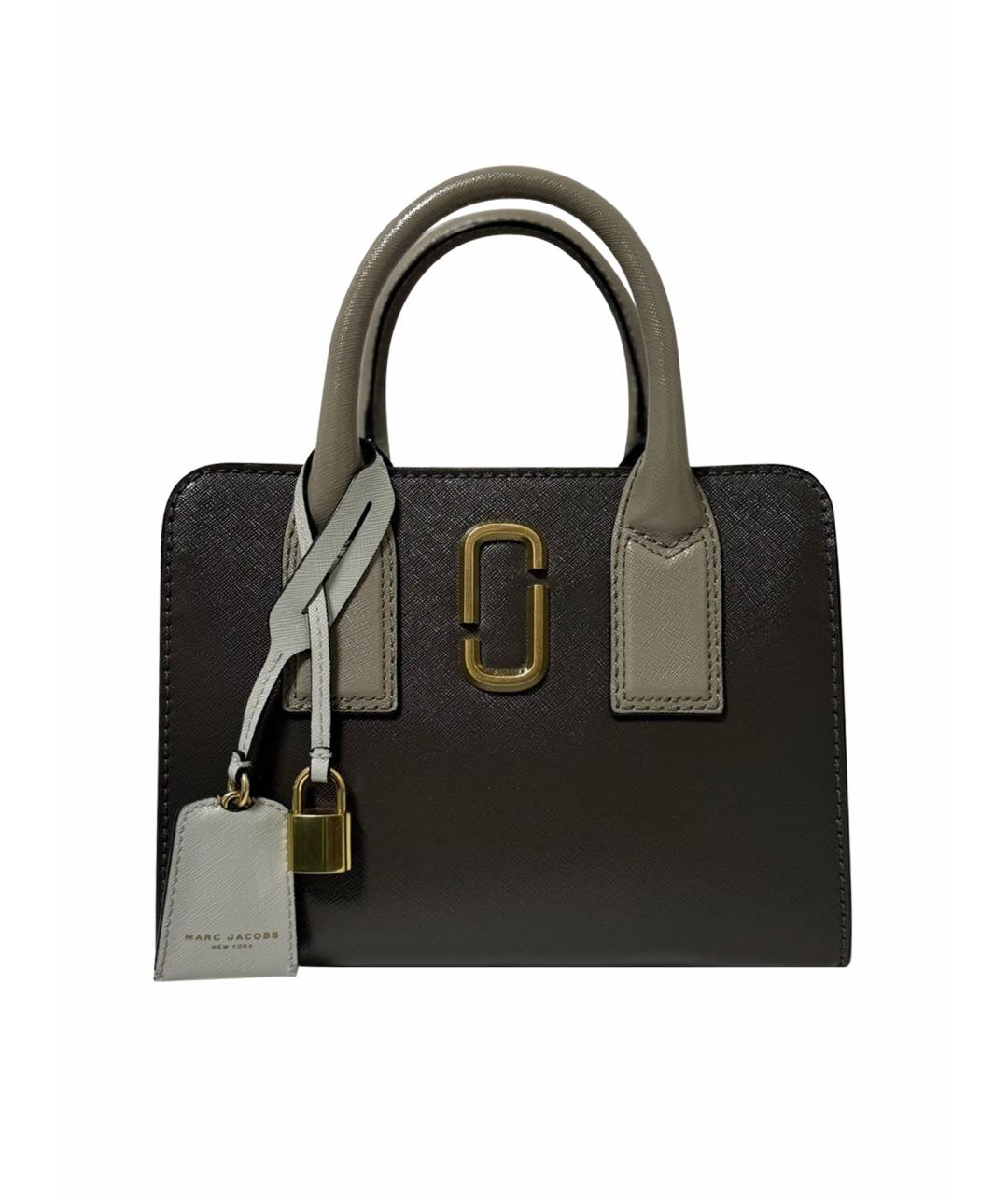 MARC JACOBS Серая кожаная сумка с короткими ручками, фото 1