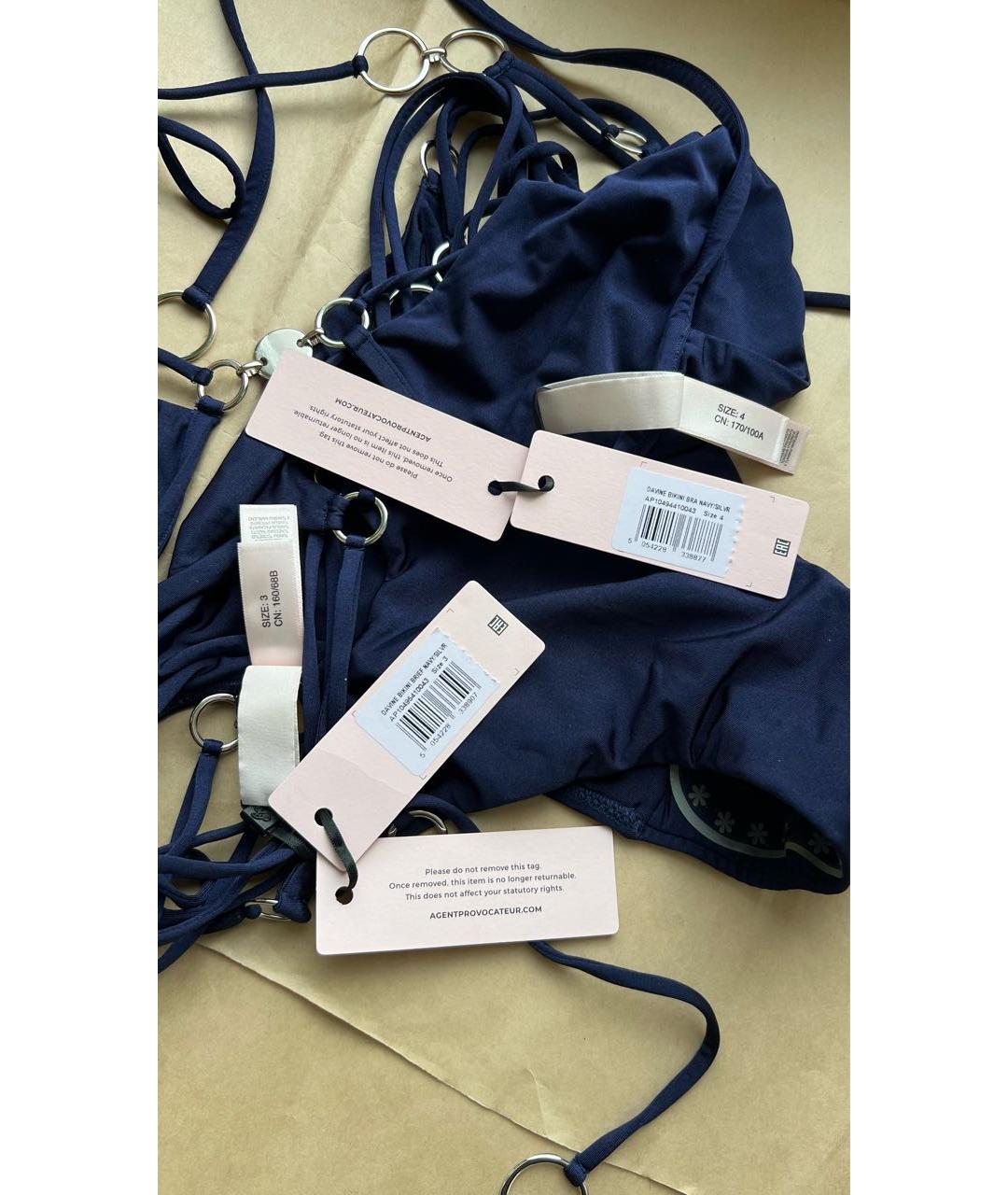 AGENT PROVOCATEUR Темно-синий полиамидовый купальник, фото 5