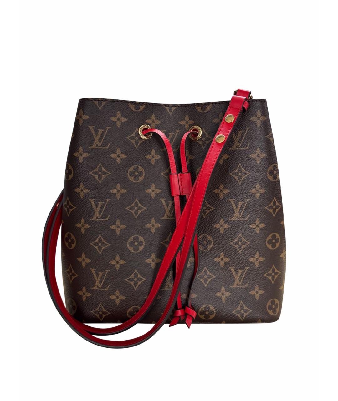 LOUIS VUITTON Коричневая сумка с короткими ручками из искусственной кожи, фото 1