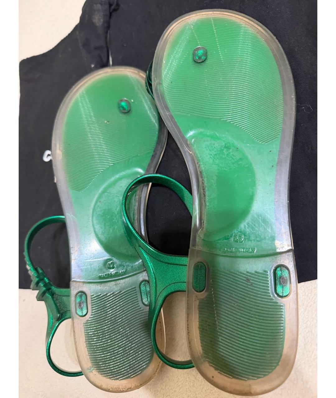 CHANEL Зеленые сандалии, фото 5