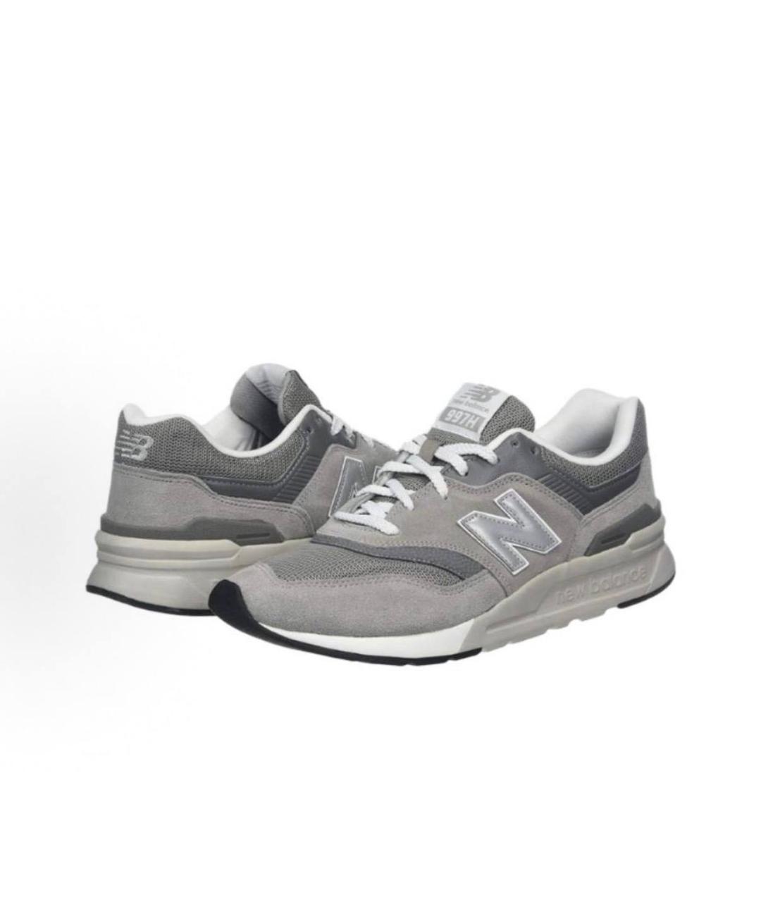 NEW BALANCE Серые замшевые низкие кроссовки / кеды, фото 3