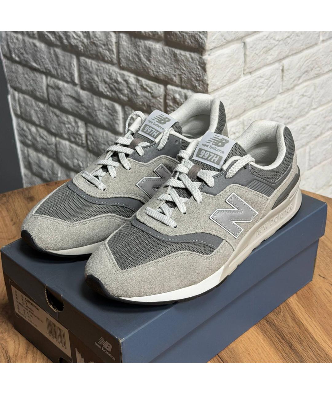 NEW BALANCE Серые замшевые низкие кроссовки / кеды, фото 2