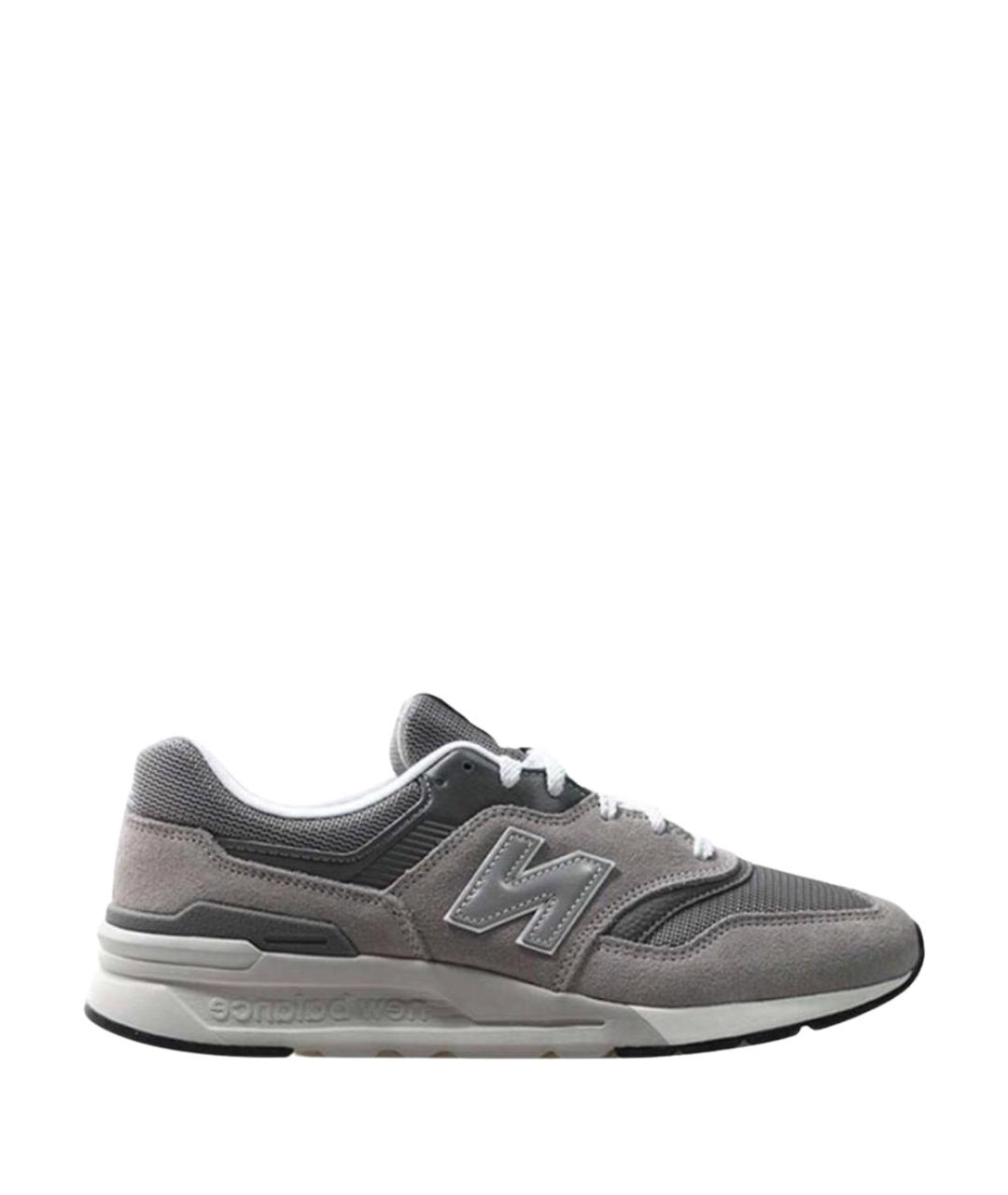 NEW BALANCE Серые замшевые низкие кроссовки / кеды, фото 1