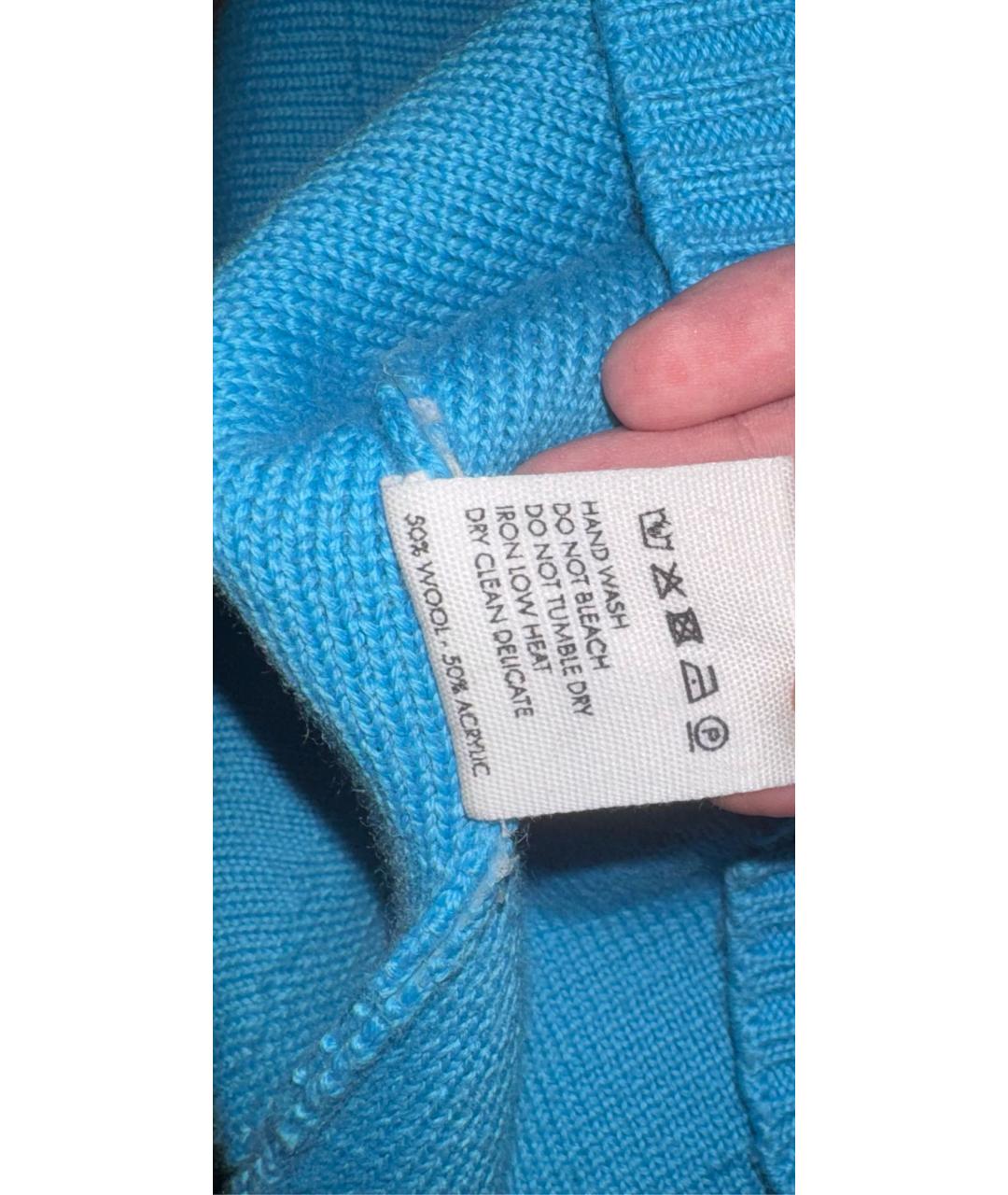 JACQUEMUS Бирюзовый шерстяной джемпер / свитер, фото 5