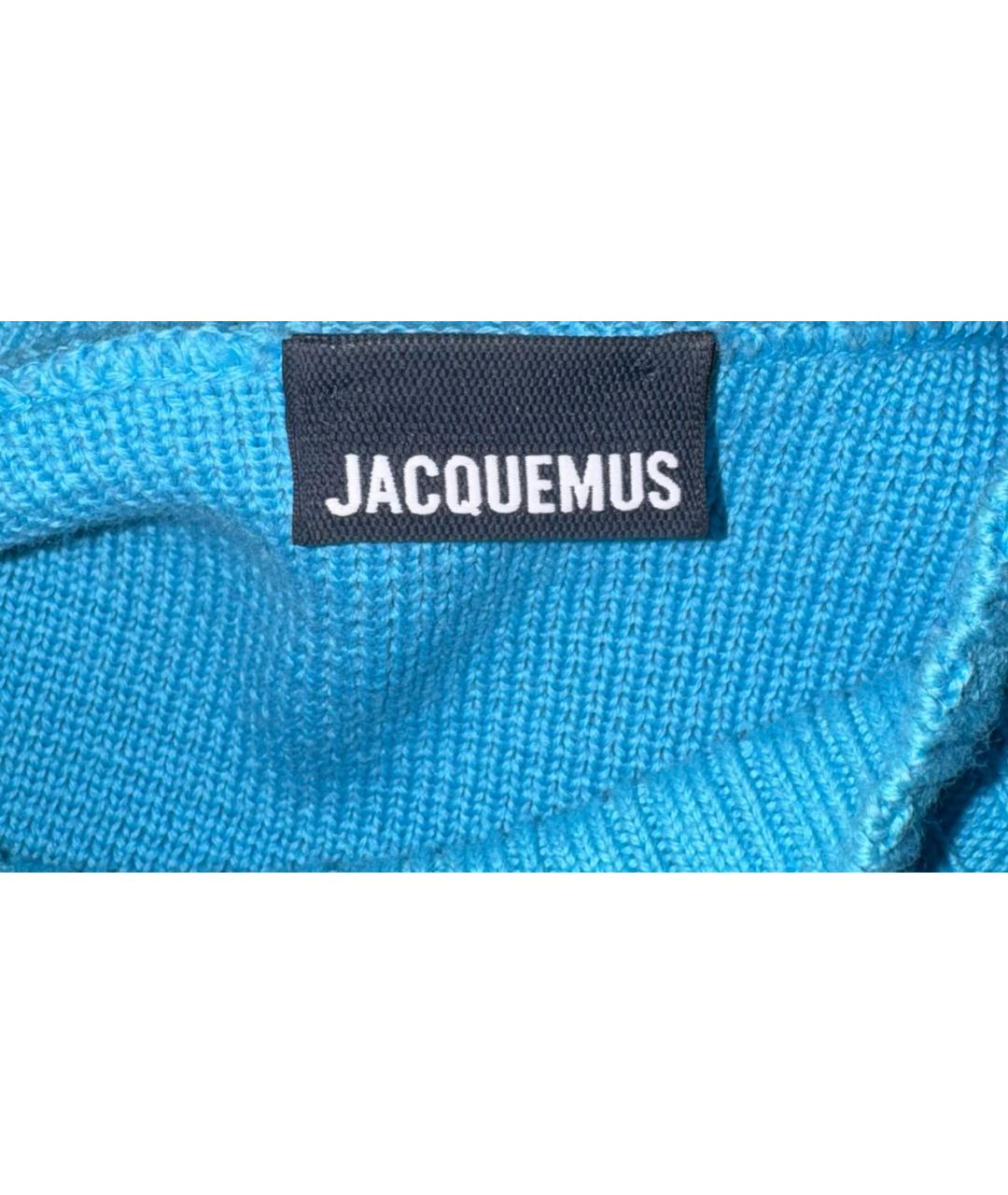 JACQUEMUS Бирюзовый шерстяной джемпер / свитер, фото 3