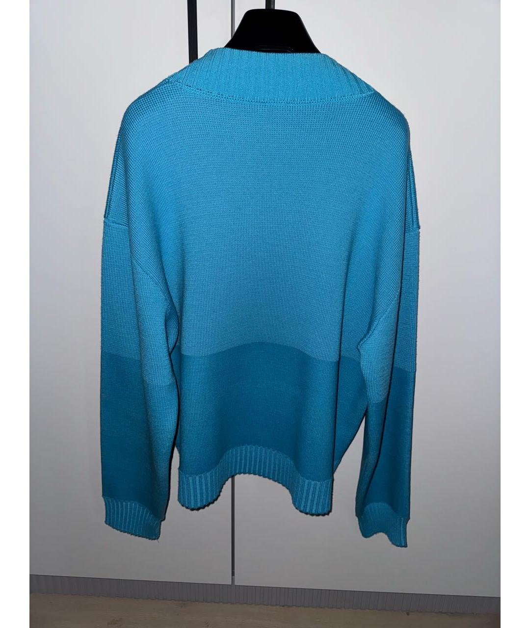 JACQUEMUS Бирюзовый шерстяной джемпер / свитер, фото 2
