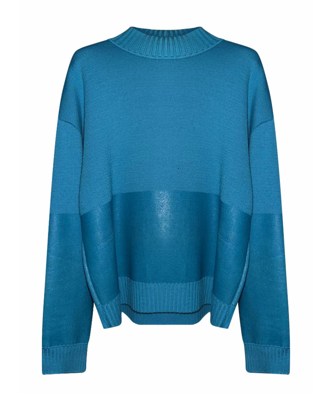 JACQUEMUS Бирюзовый шерстяной джемпер / свитер, фото 6