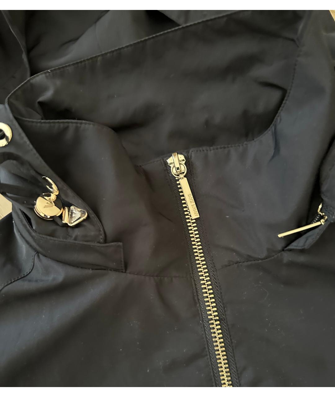 ARMANI JEANS Черная полиэстеровая куртка, фото 5