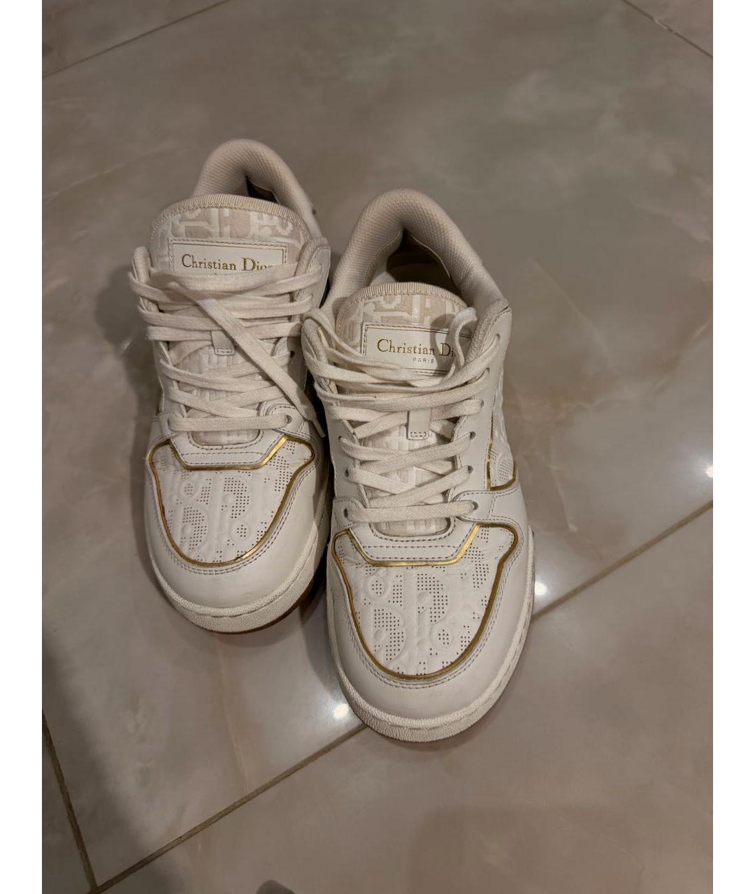 CHRISTIAN DIOR Белые кожаные кеды, фото 2