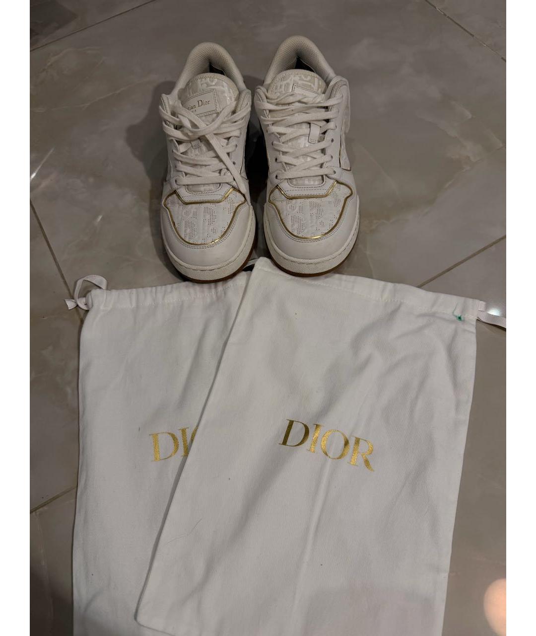 CHRISTIAN DIOR Белые кожаные кеды, фото 4