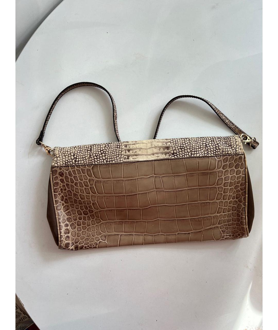 ESCADA Бежевая кожаная сумка с короткими ручками, фото 4