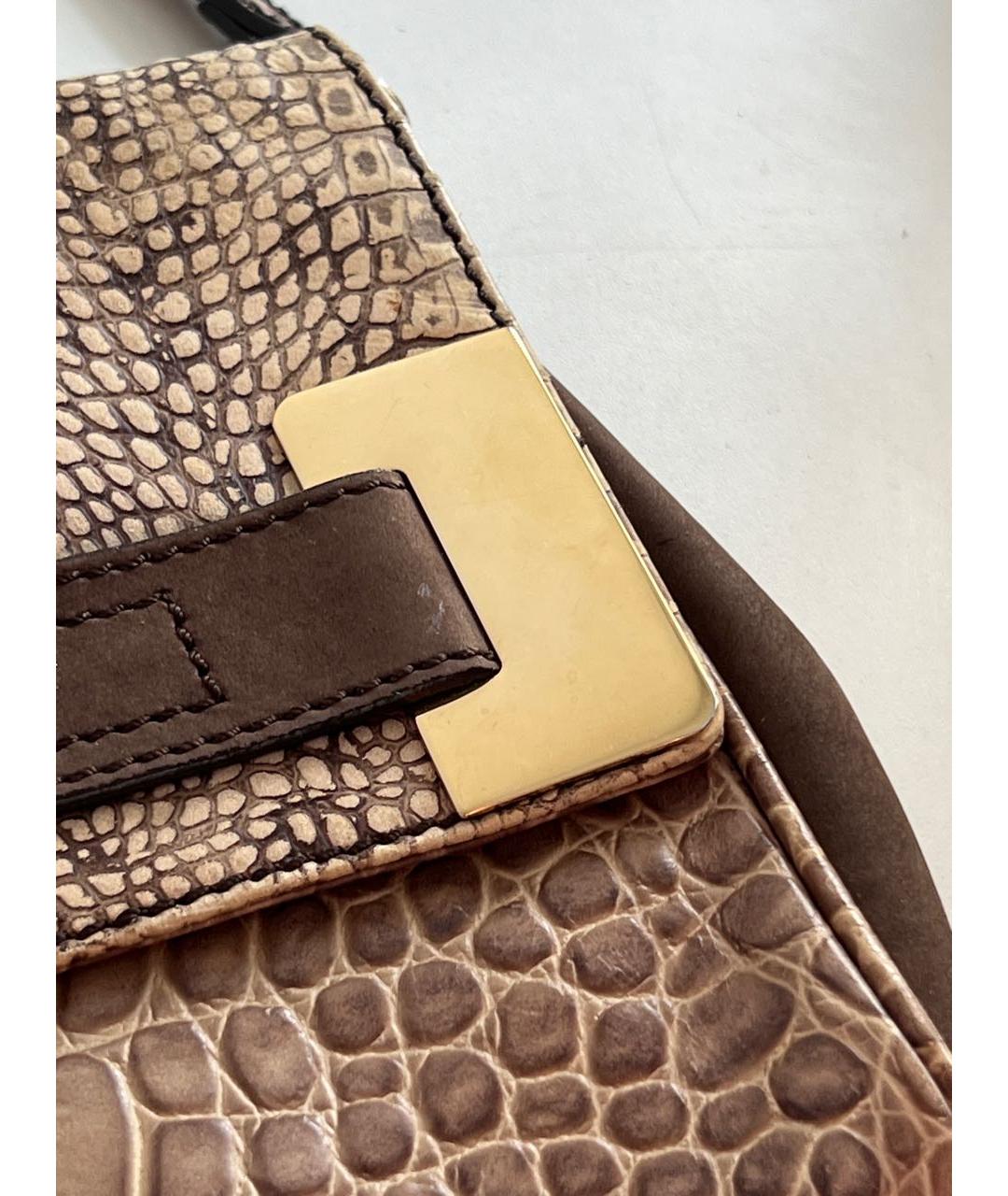 ESCADA Бежевая кожаная сумка с короткими ручками, фото 6