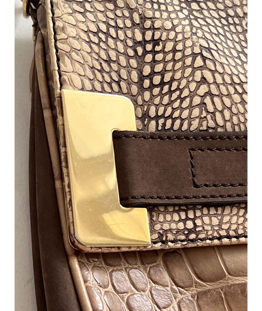 ESCADA Бежевая кожаная сумка с короткими ручками, фото 5