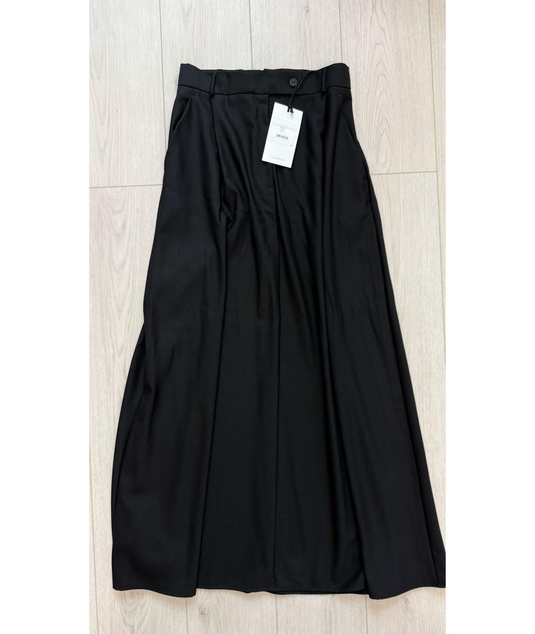 PERVERT Черная шерстяная юбка макси, фото 8