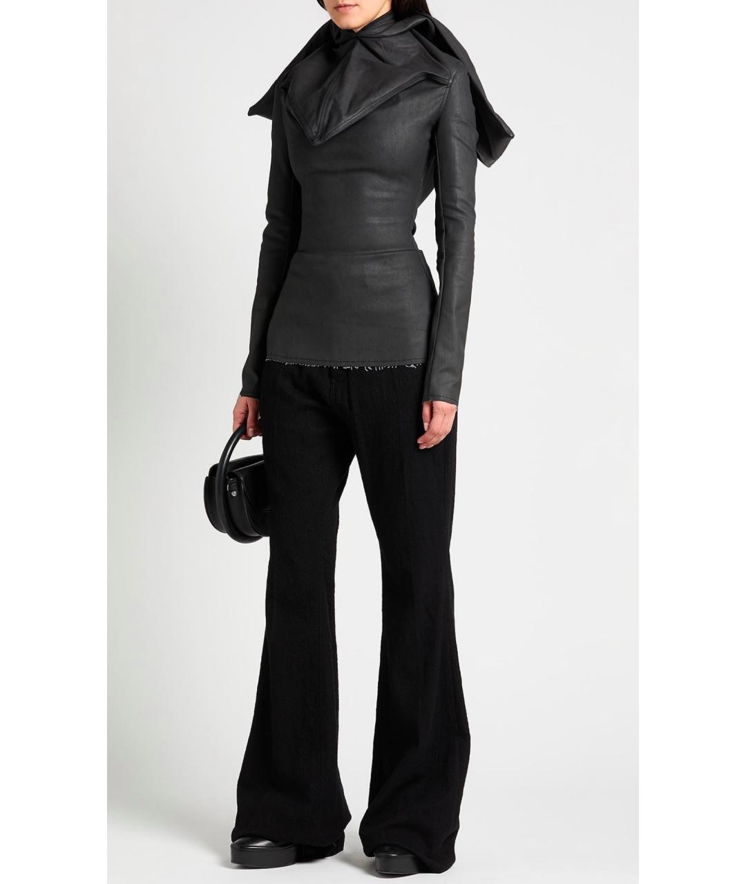 RICK OWENS Черная хлопковая блузы, фото 2