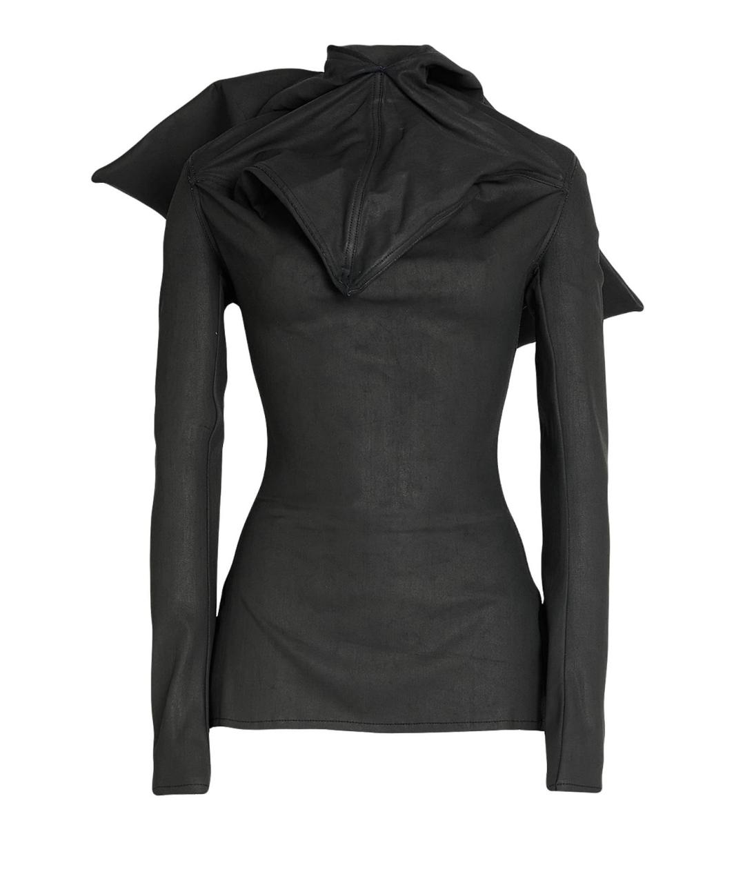 RICK OWENS Черная хлопковая блузы, фото 4