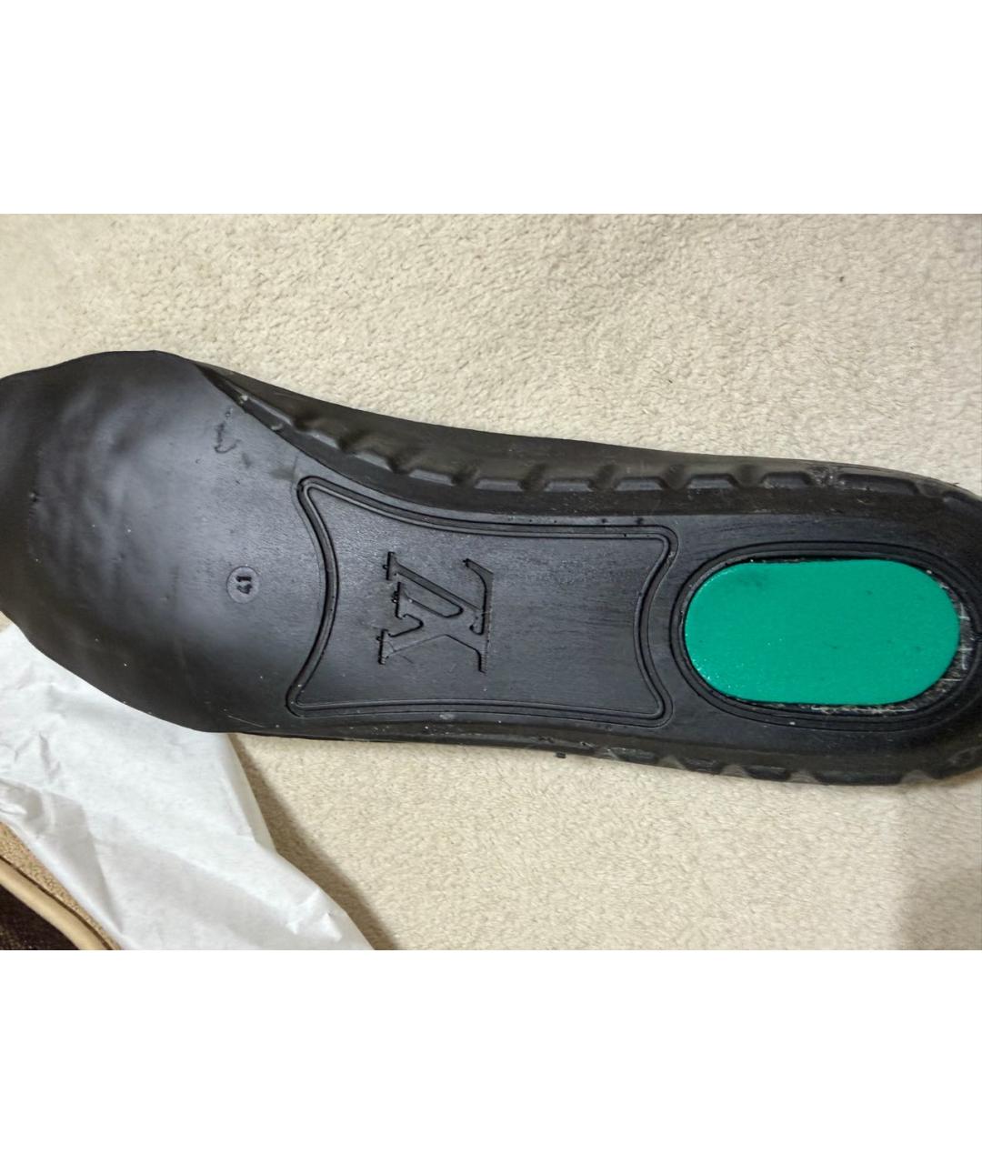 LOUIS VUITTON Коричневые кожаные кеды, фото 5