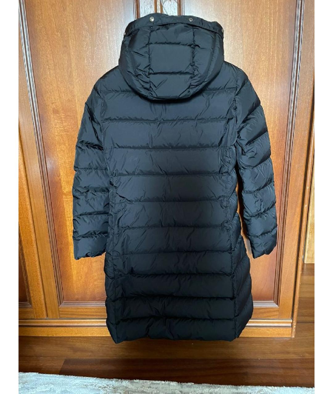 MONCLER Черный полиэстеровый пуховик, фото 6