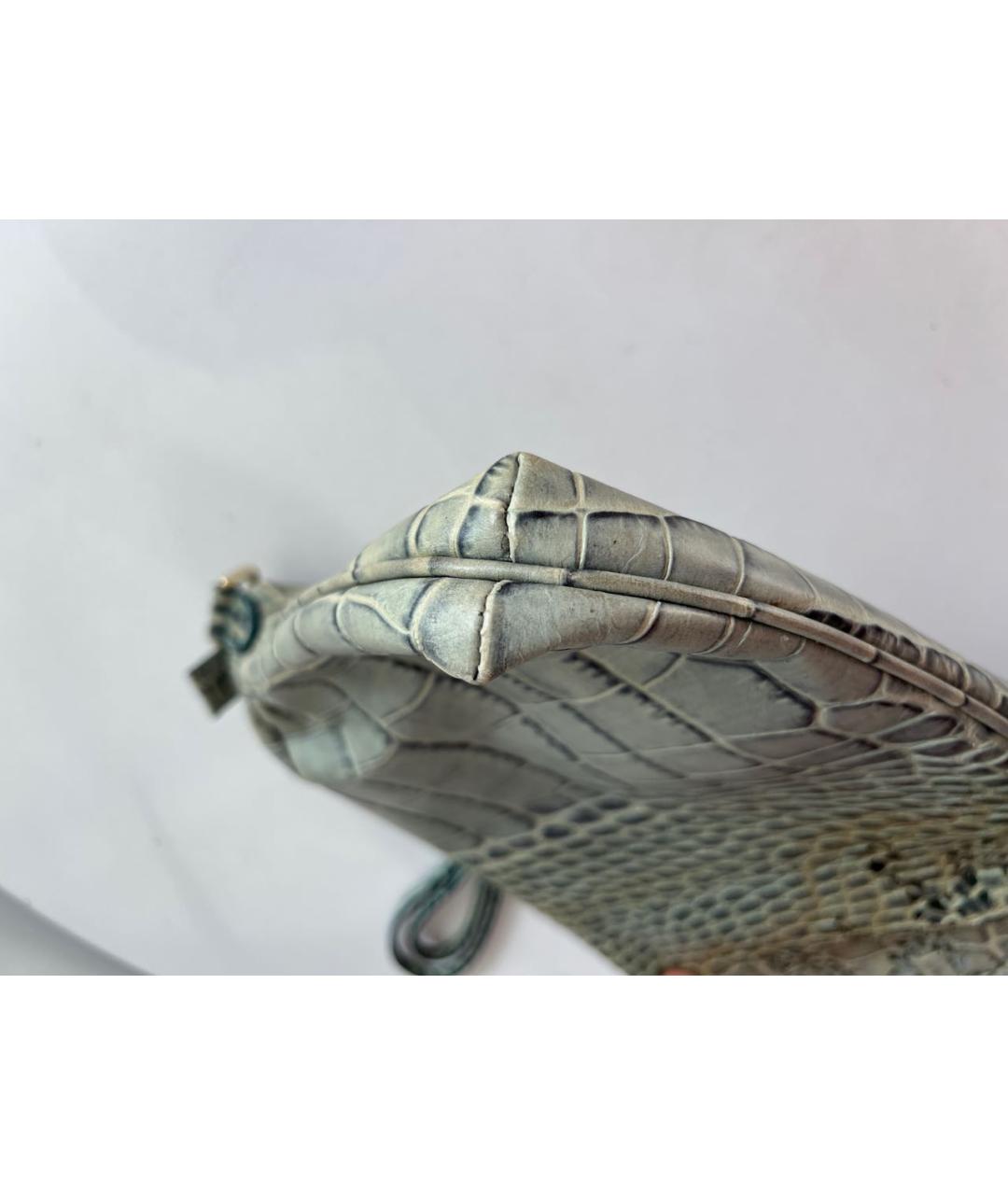 ESCADA Голубая кожаная сумка с короткими ручками, фото 7