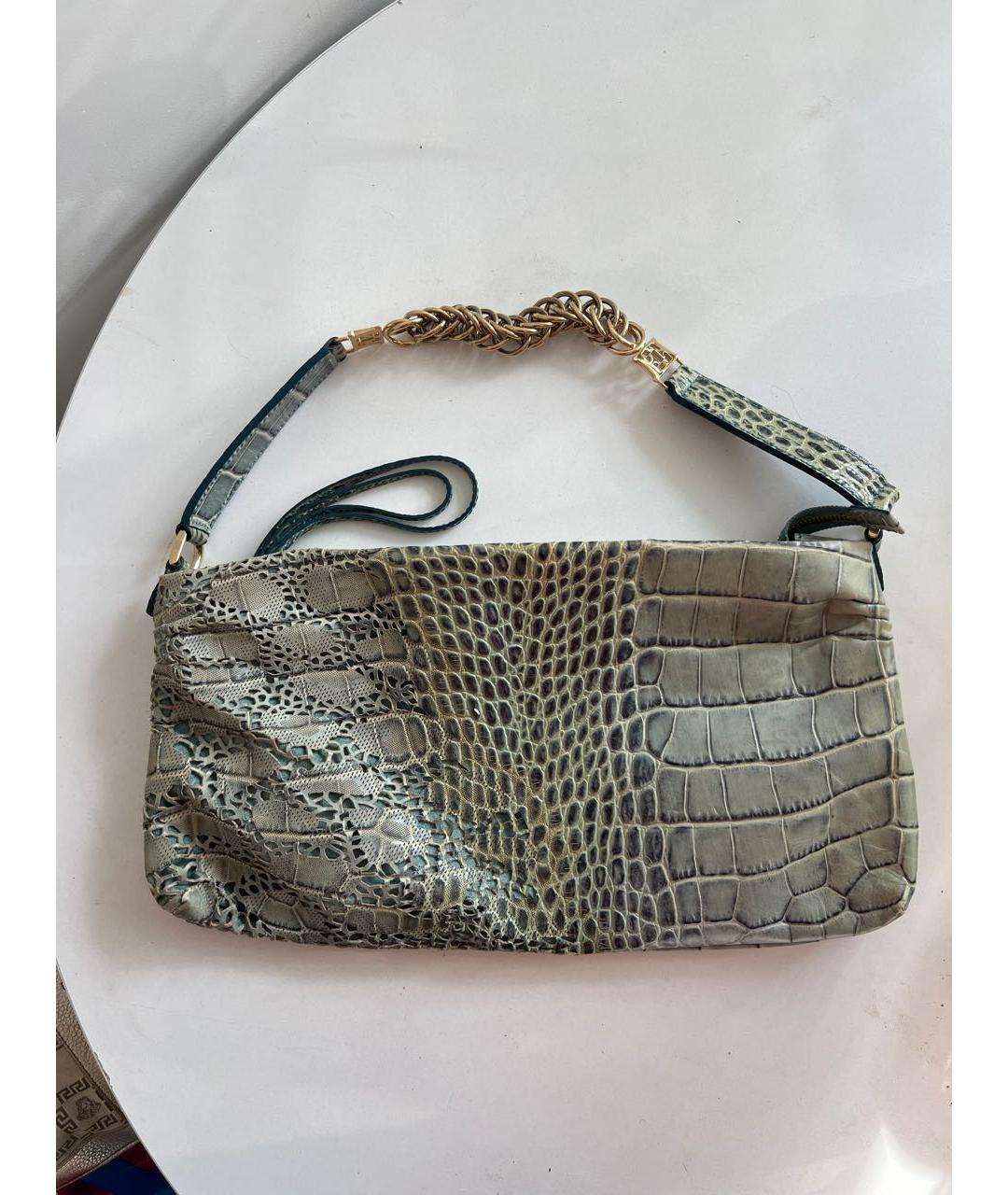 ESCADA Голубая кожаная сумка с короткими ручками, фото 9