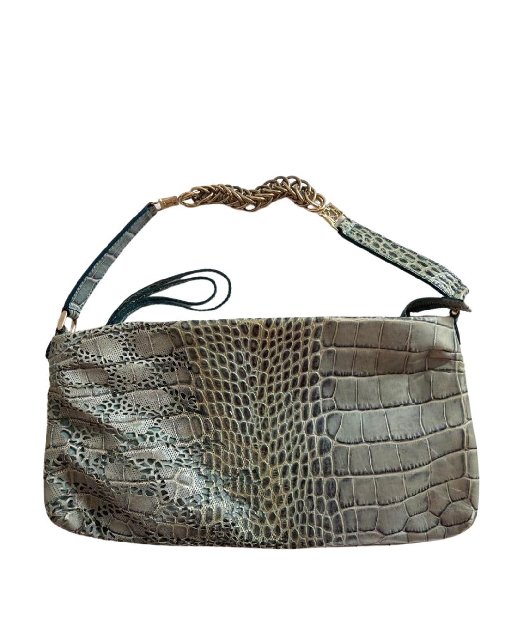 ESCADA Голубая кожаная сумка с короткими ручками, фото 10