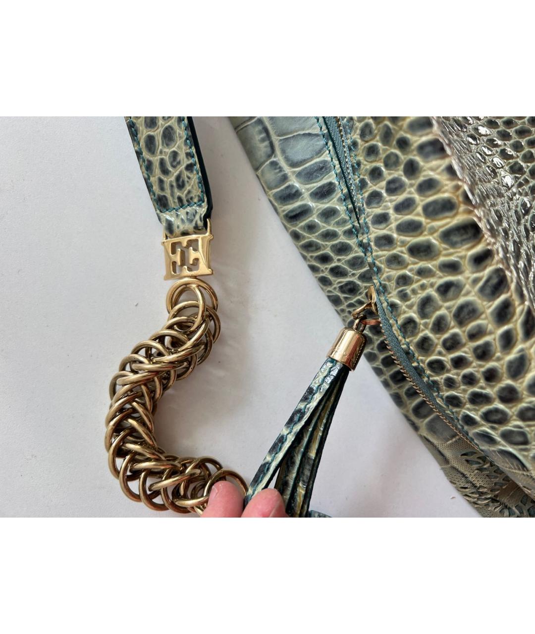 ESCADA Голубая кожаная сумка с короткими ручками, фото 5