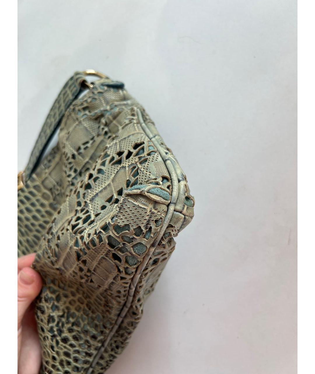 ESCADA Голубая кожаная сумка с короткими ручками, фото 8