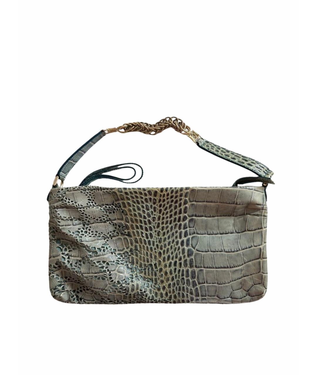 ESCADA Голубая кожаная сумка с короткими ручками, фото 1