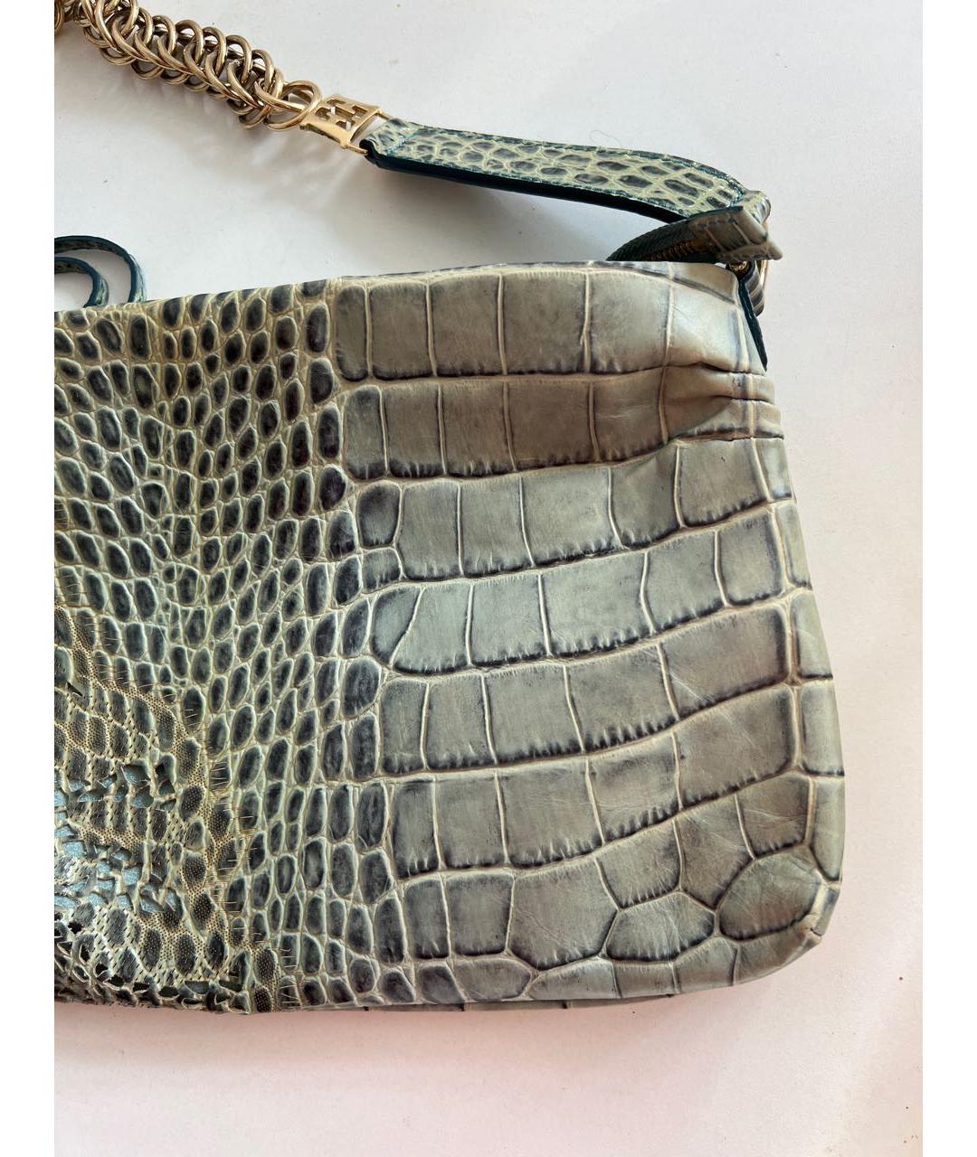 ESCADA Голубая кожаная сумка с короткими ручками, фото 4