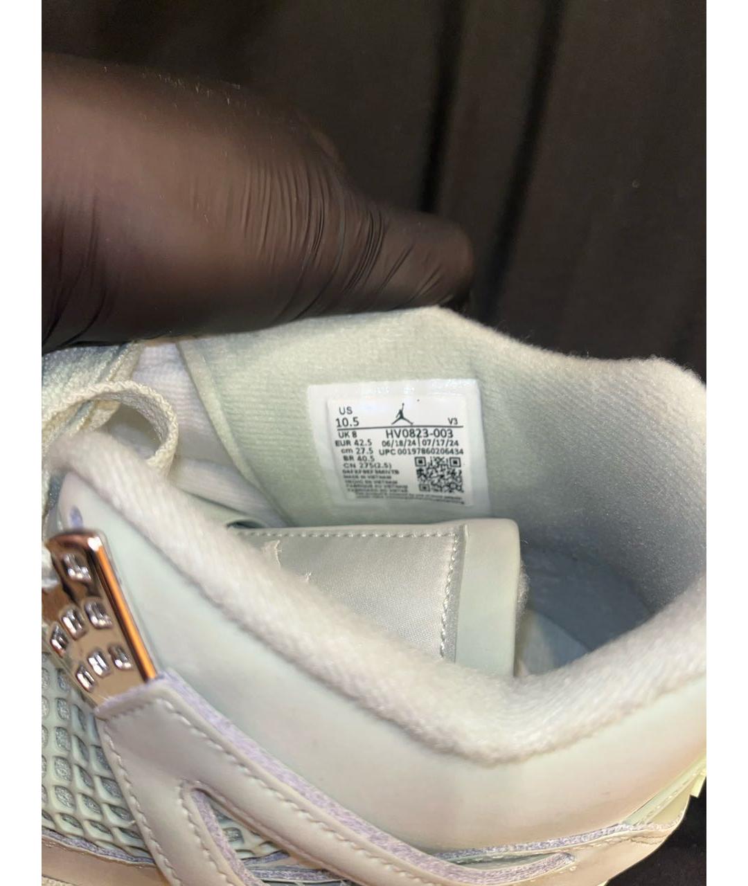 JORDAN Бирюзовые кожаные кроссовки, фото 5