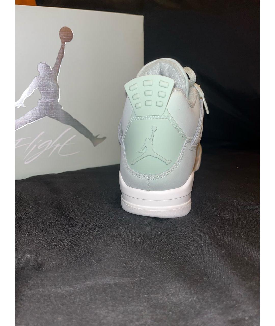 JORDAN Бирюзовые кожаные кроссовки, фото 4