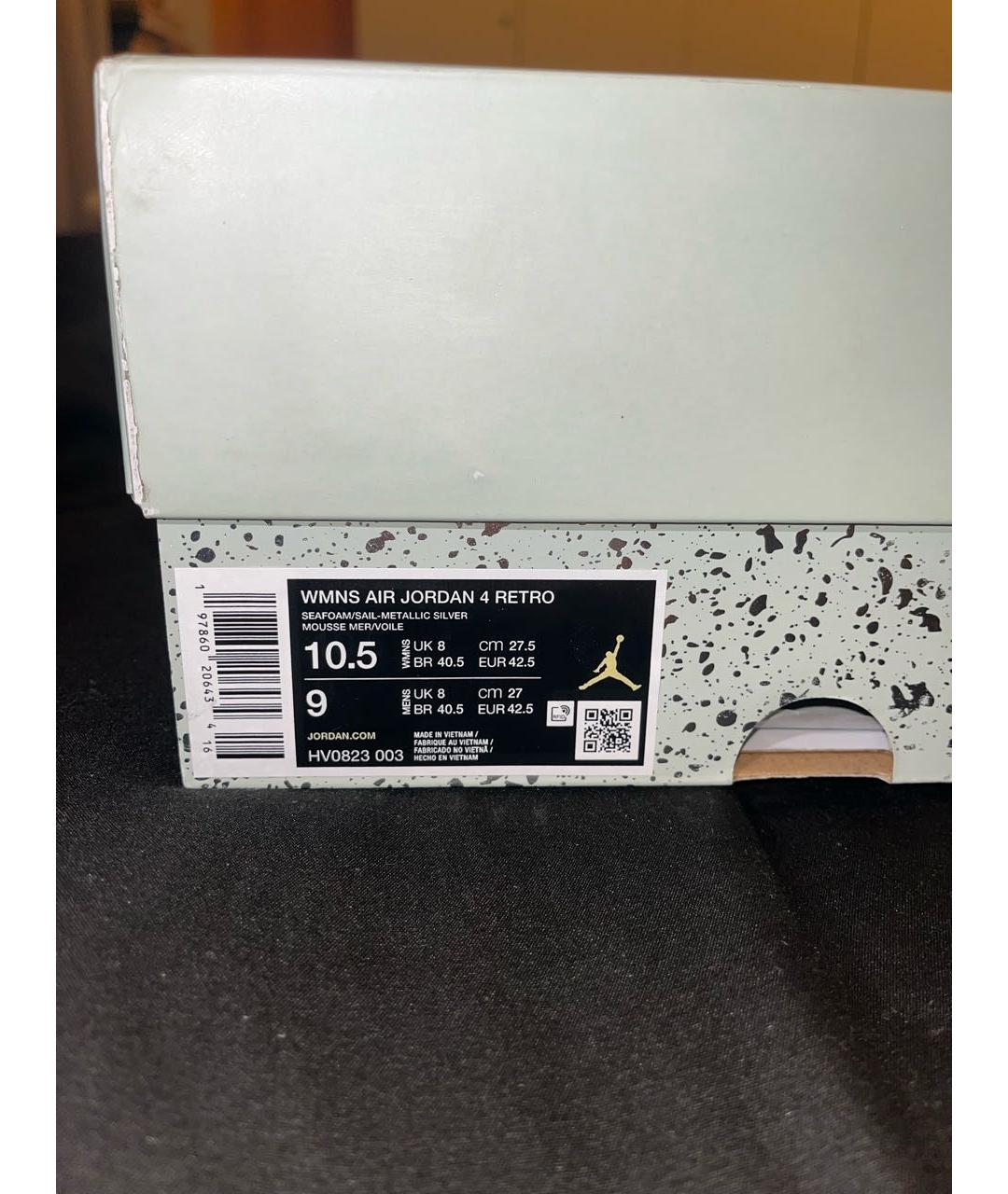 JORDAN Бирюзовые кожаные кроссовки, фото 7