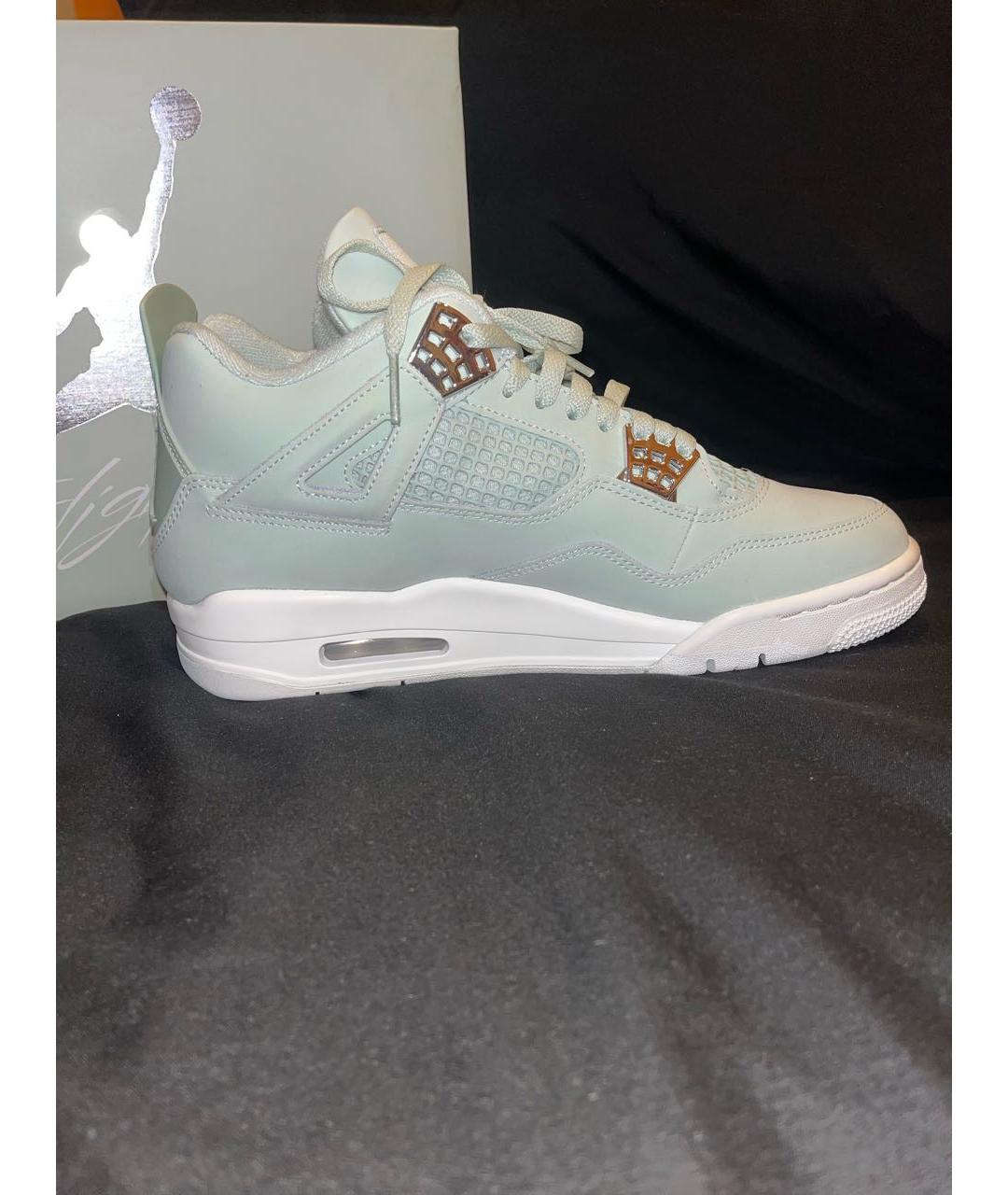 JORDAN Бирюзовые кожаные кроссовки, фото 9