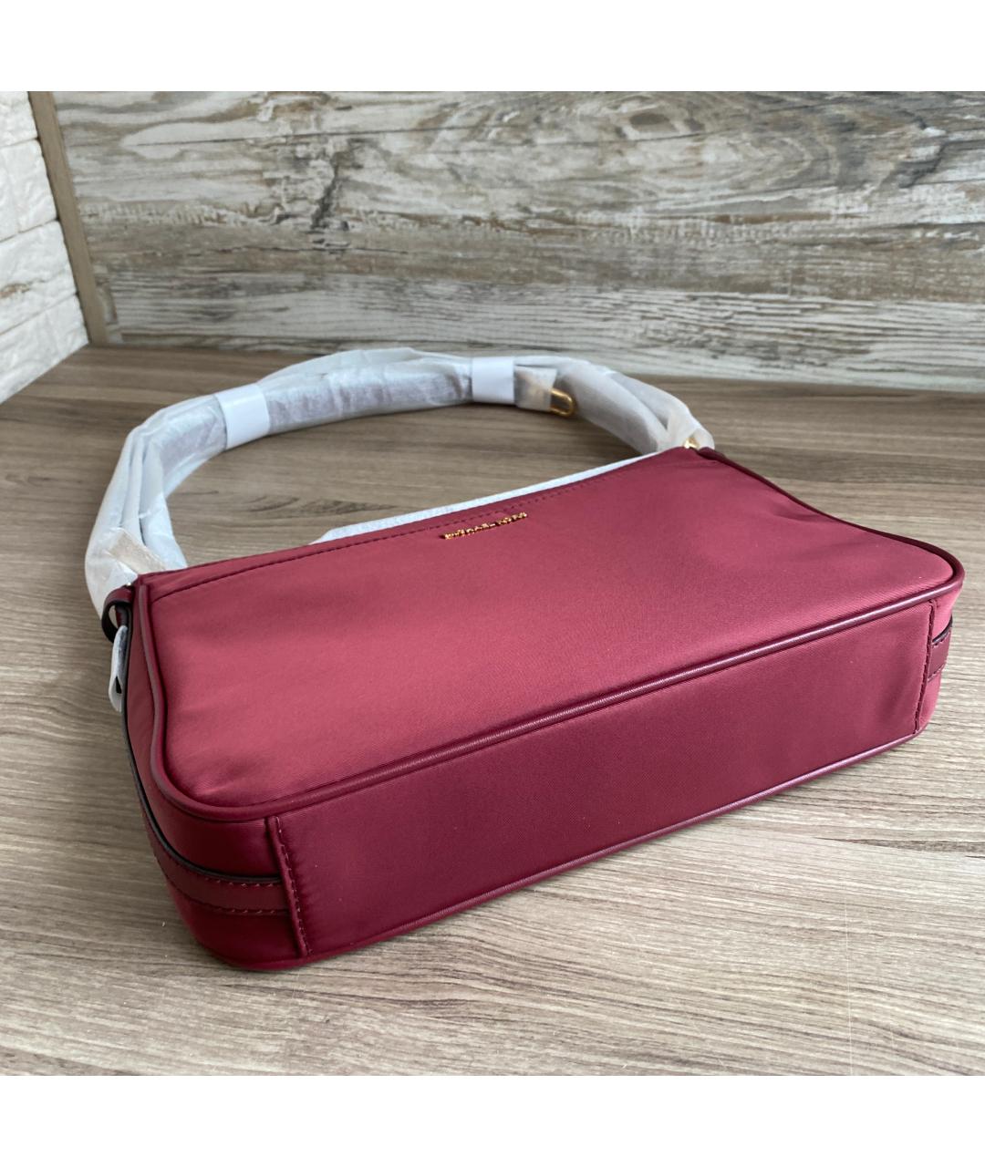 MICHAEL KORS Бордовая тканевая сумка с короткими ручками, фото 6