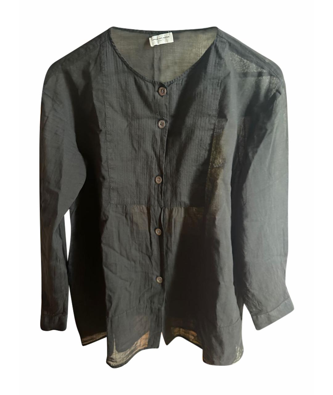 DRIES VAN NOTEN Черная льняная блузы, фото 1