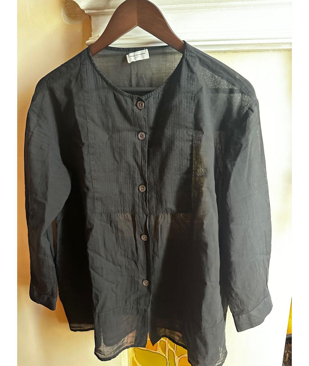 DRIES VAN NOTEN Черная льняная блузы, фото 7