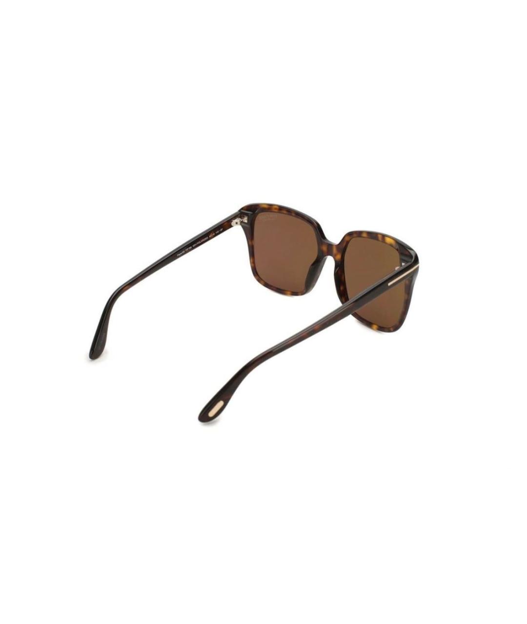 TOM FORD Коричневые пластиковые солнцезащитные очки, фото 3