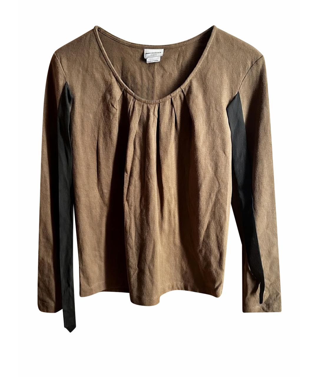 DRIES VAN NOTEN Горчичная хлопковая блузы, фото 1