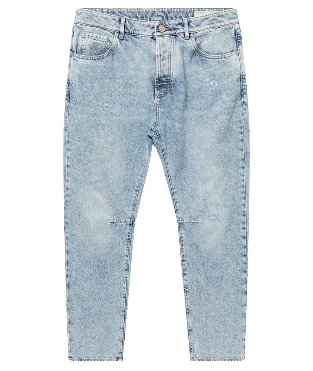 BRUNELLO CUCINELLI Голубые хлопковые джинсы скинни, фото 1