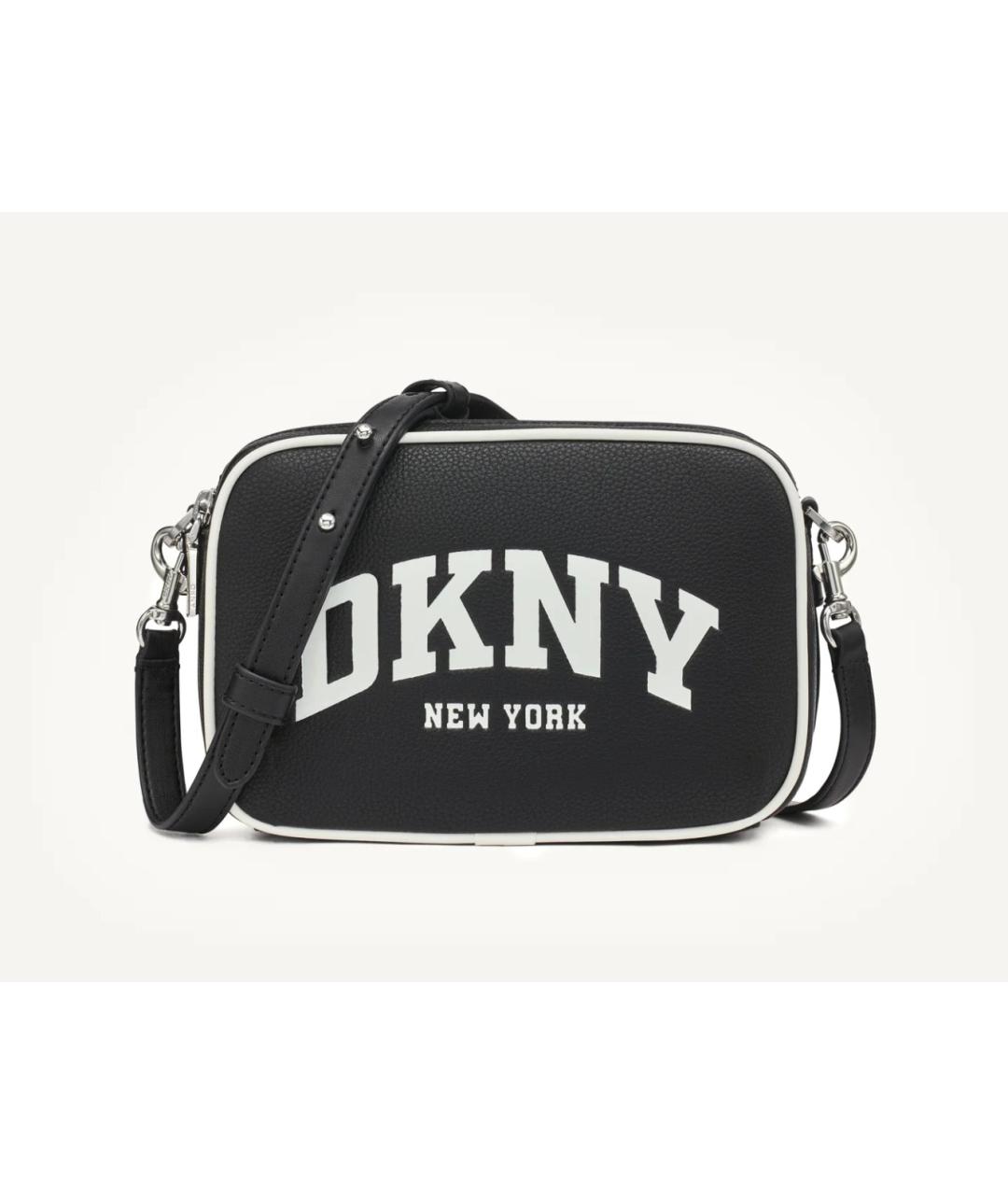 DKNY Черная сумка через плечо из искусственной кожи, фото 10