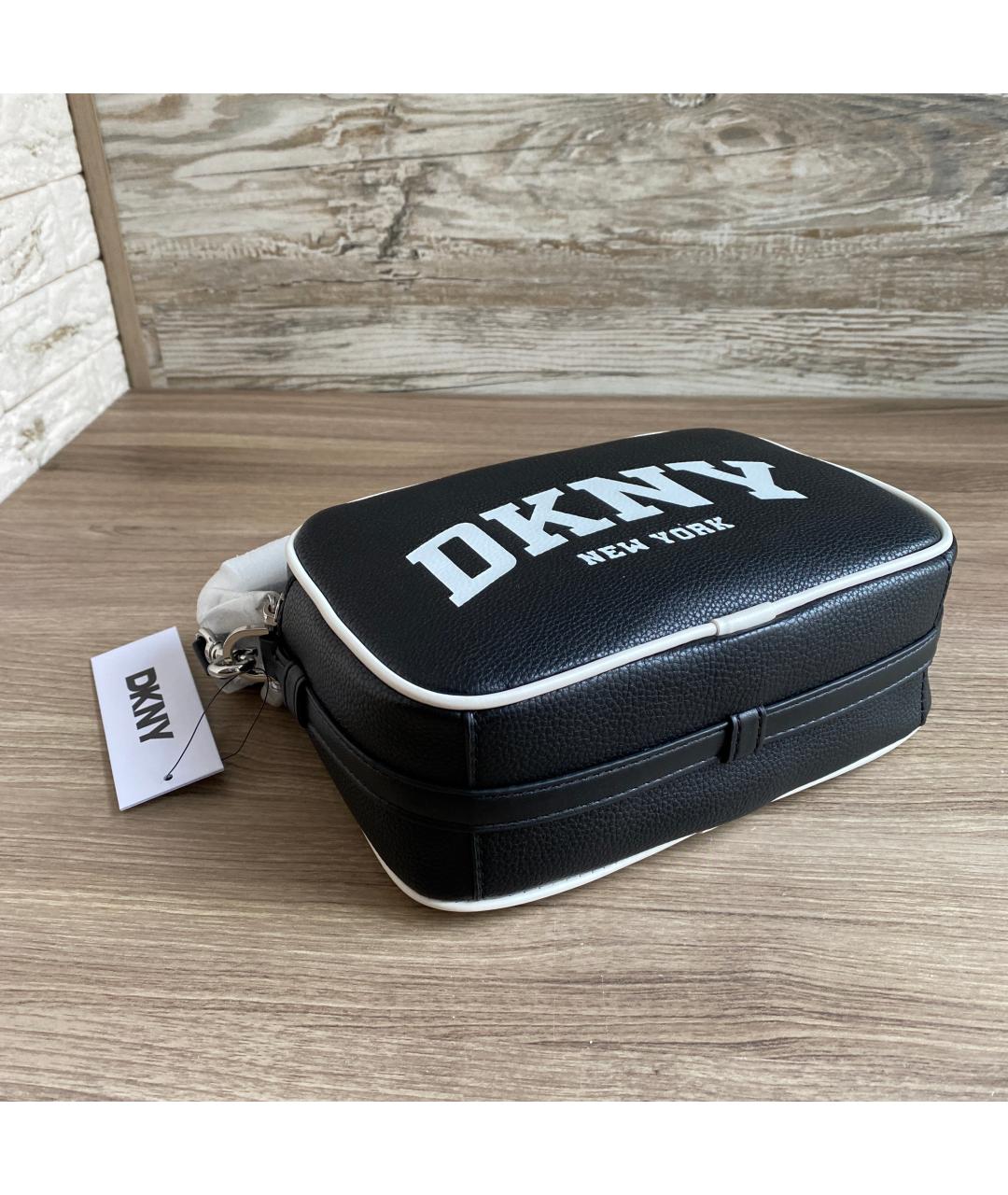 DKNY Черная сумка через плечо из искусственной кожи, фото 6