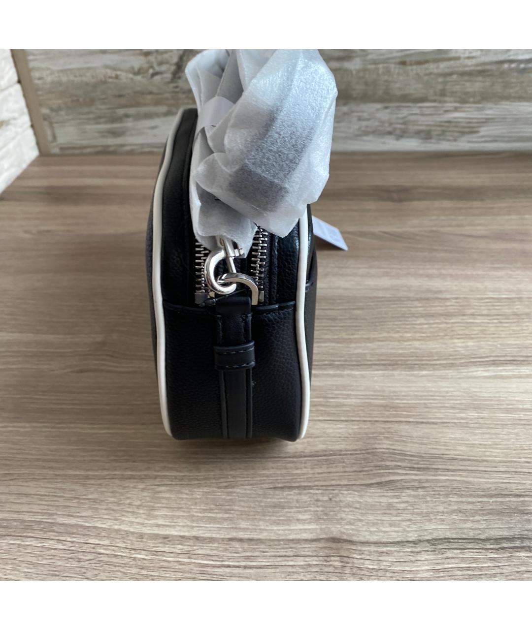 DKNY Черная сумка через плечо из искусственной кожи, фото 8